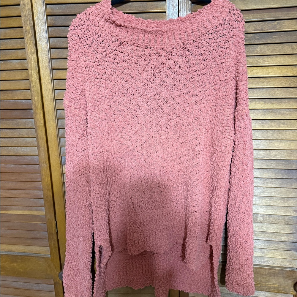 Listicle Textured Pink Sweater
